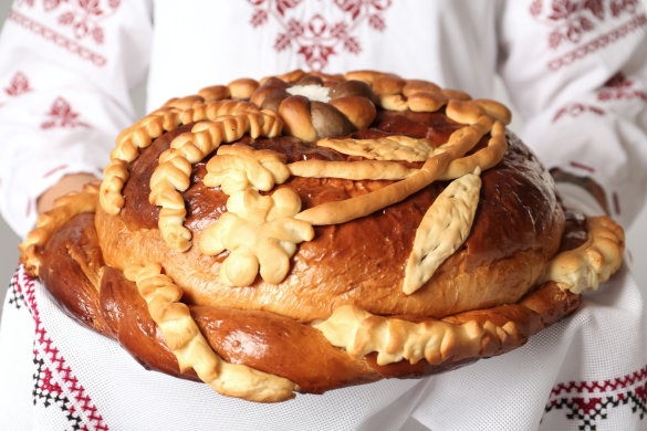 A Ukrainian Welcome with Bread and Salt.