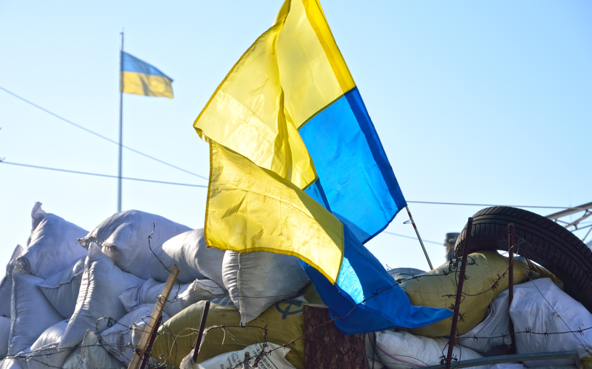 Ukrainian flag, flag of Ukraine, Ukrainian blue and yellow