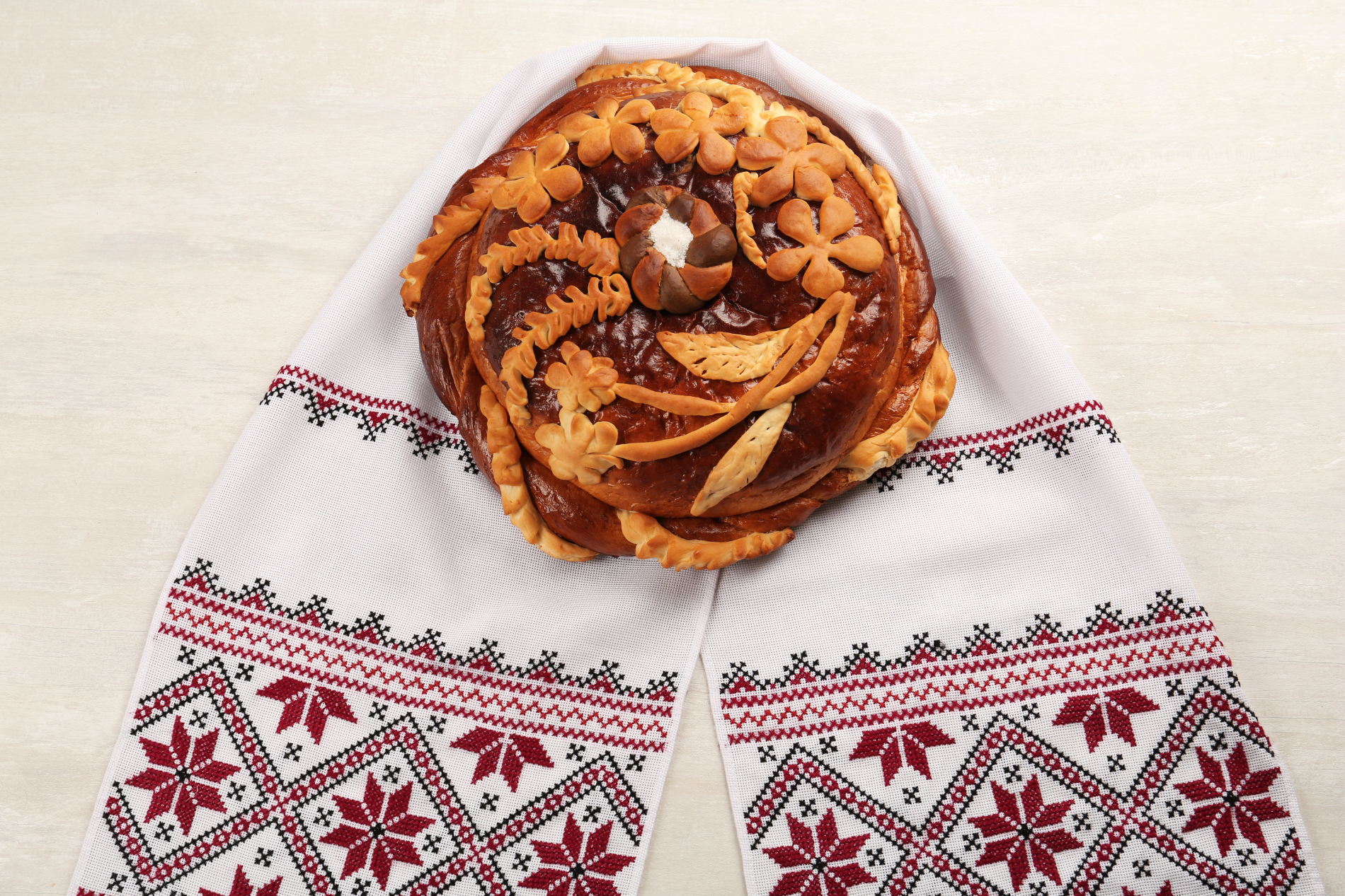 A Ukrainian Welcome with Bread and Salt.