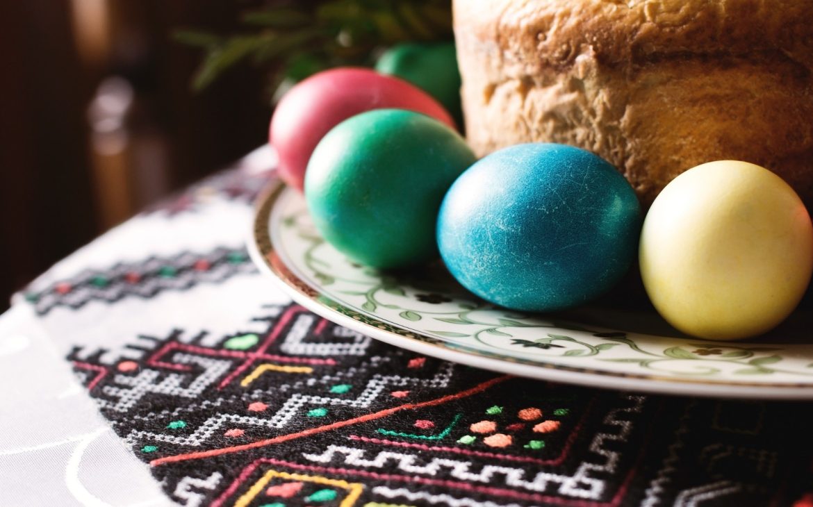 Ukrainian Easter Basket: Krashanky.