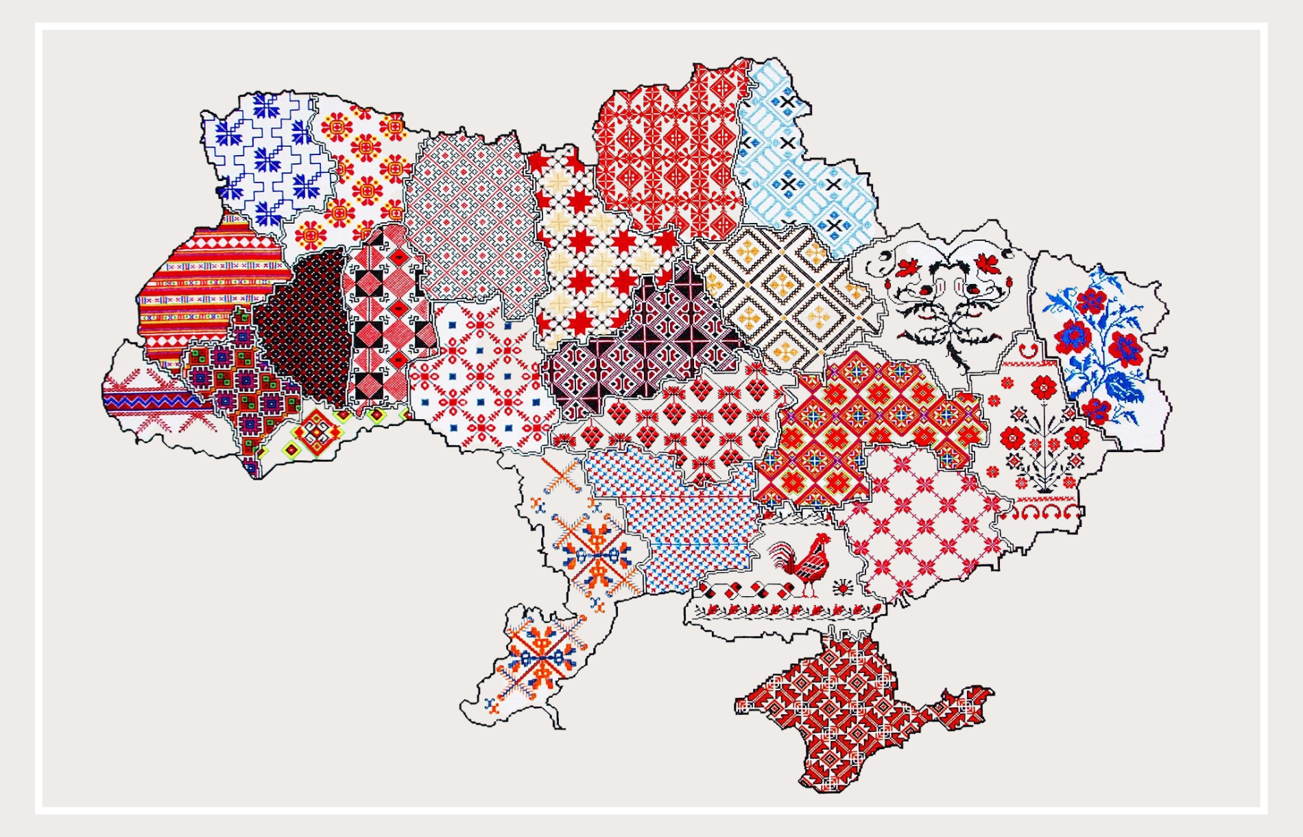 The Vyshyvanka A map of Vyshyvanka patterns across Ukraine