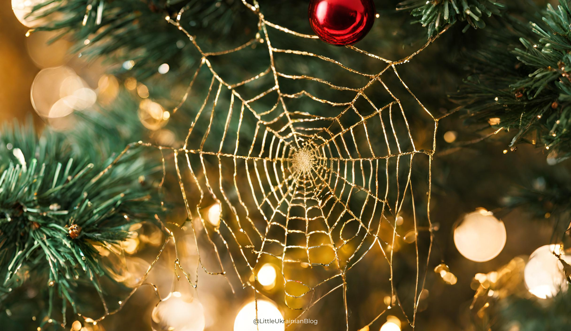 the Ukrainian legend of the Christmas spider, Легенда про різдвяного павука, legend of the christmas spider, origin of tinsel