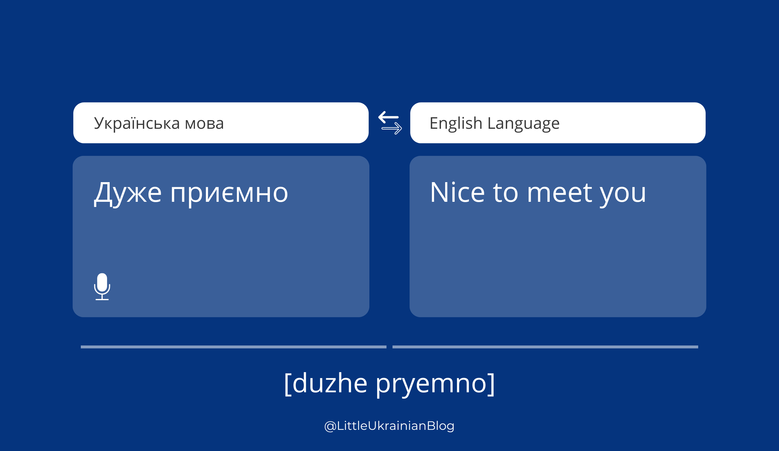 Ukrainian Greetings for Beginners, Дуже приємно, Greetings in Ukrainian