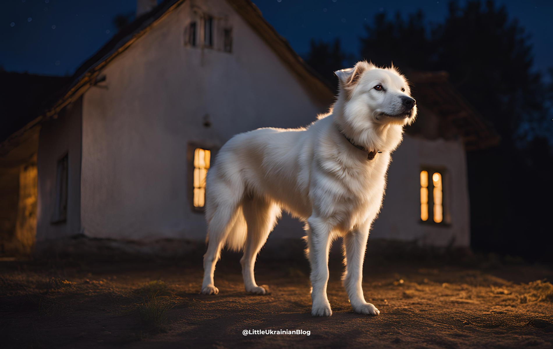 Veles Night: Ukraine's Historic Halloween, Veles Night, Halloween in Ukraine, Ukrainian Halloween, Велесова ніч, a white dog